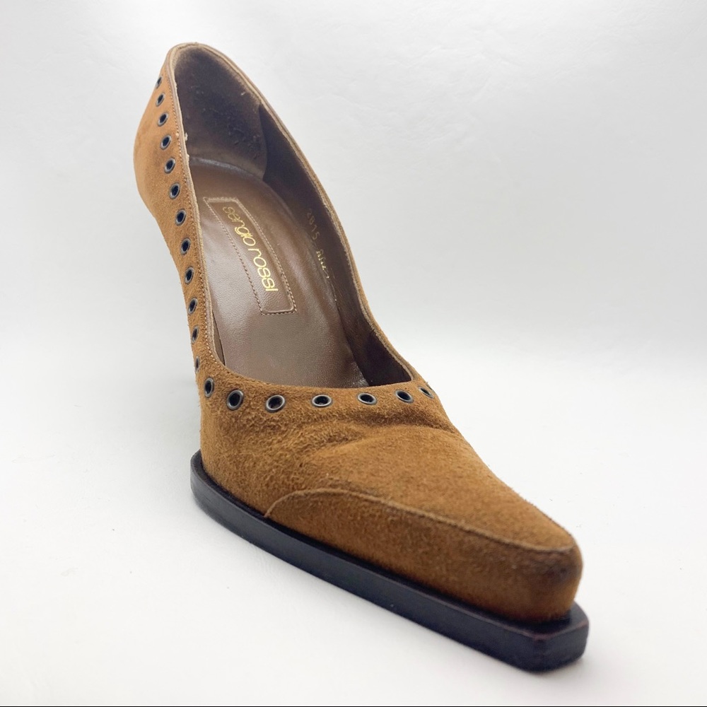 Sergio Rossi Brown Suede Size 8 - Picture 4 of 8
